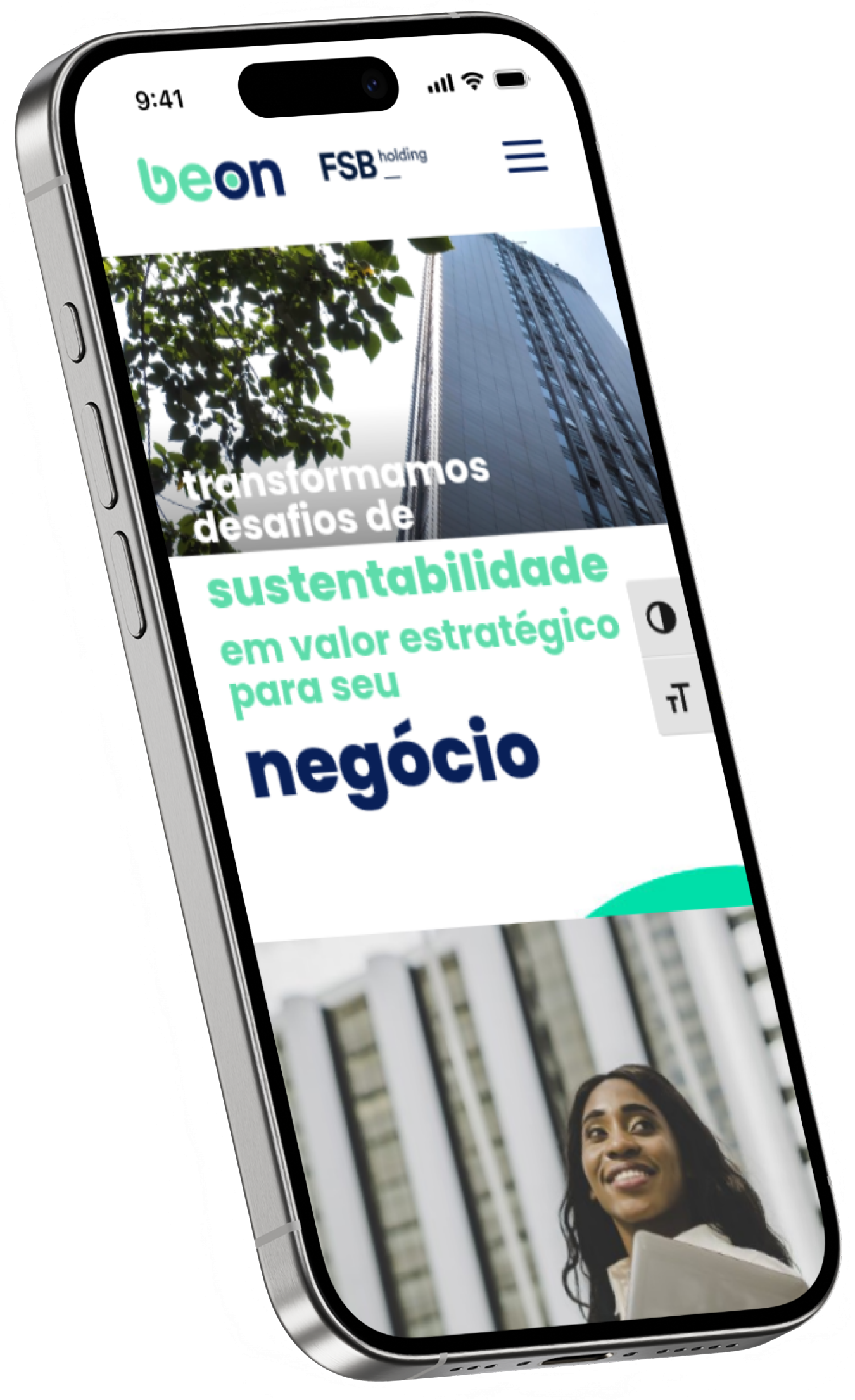 Demonstration of the mobile product interface.